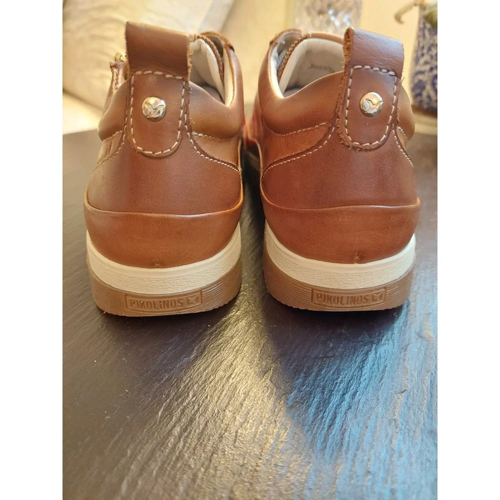 Pikolinos Women's Vigo Leather Sneakers Brandy US 6.5-7 M/EU 37 NEW! $185